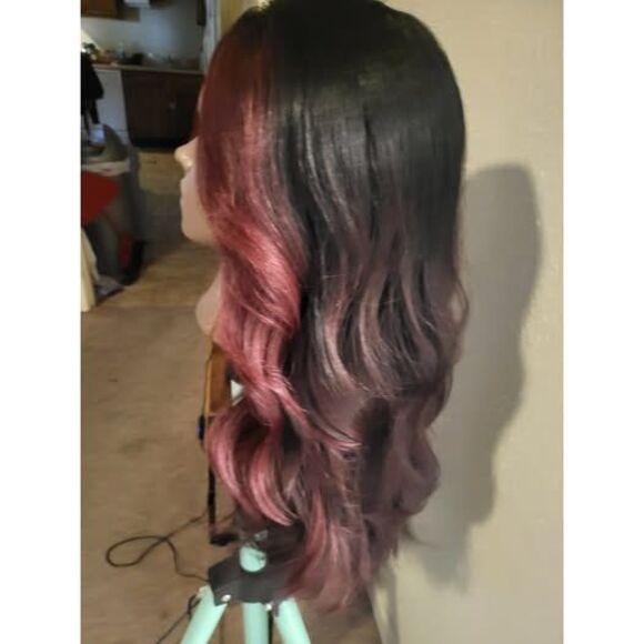Synthetic Lace Front Beach Wave Wig - Picture 4 of 4